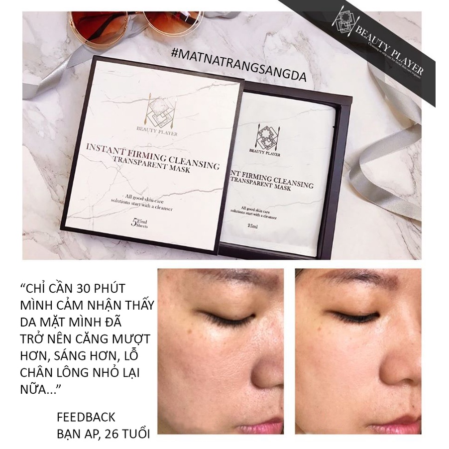 Mặt nạ làm sạch da, sáng tự nhiên Beauty Player