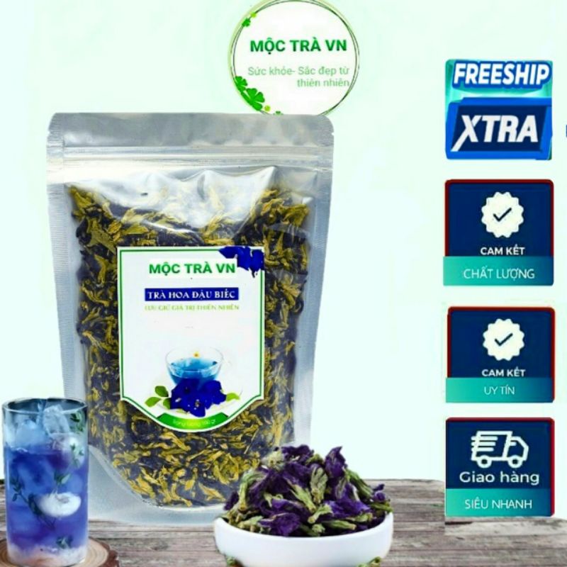 Trà hoa đậu biếc sấy khô, hoa đậu biếc làm xôi nấu chè