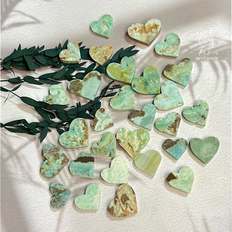 Đá thanh tẩy Heart Hemimorphite có hốc sưu tầm, trang trí, thanh tẩy tarot, reiki, thiền định