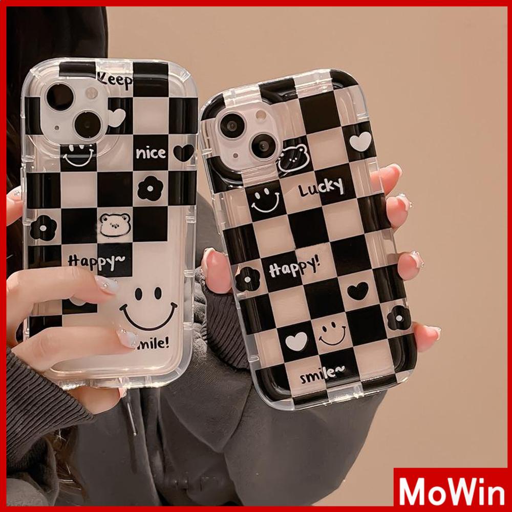 Ốp điện thoại in caro mặt cười thích hợp cho iPhone 13 Pro Max 12 Pro Max 11 7plus 6splus 8plus xr xs 14 Pro Max