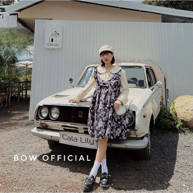 Set Yếm Váy Hoa + Áo Sơ Mi