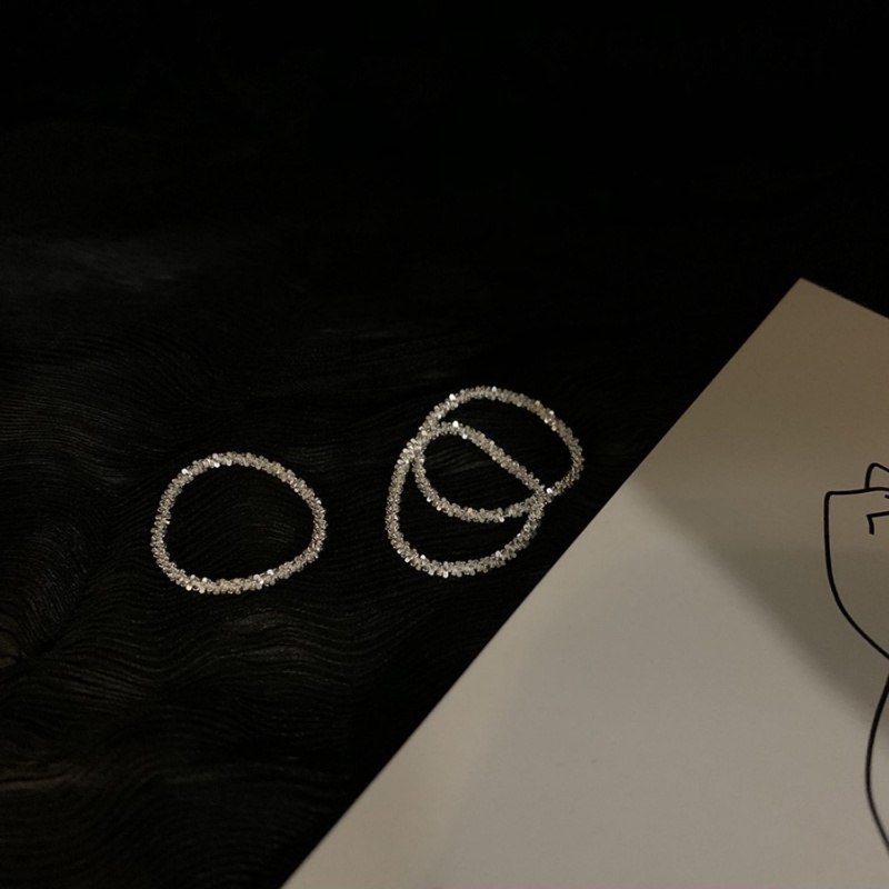 Nhẫn WE FLOWER mạ bạc mềm đính kim sa lấp lánh điều chỉnh được phong cách Hàn Quốc thanh lịch dành cho nữ