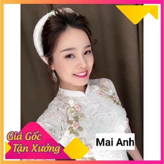 Áo dài cô dâu trắng tinh khôi