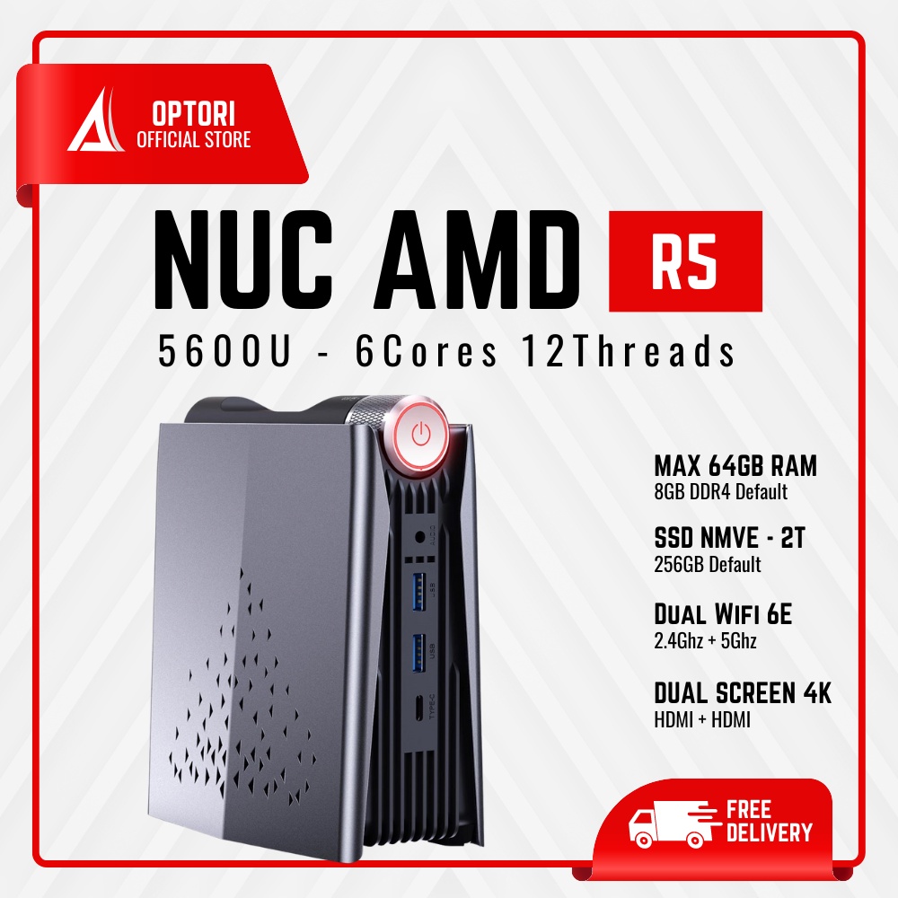 Máy tính để bàn – PC Gaming – NUC AMD Ryzen5 5600u – 6 cores 12 threads – 4.2Ghz