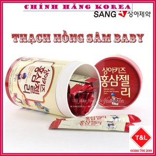 Thạch hồng sâm Sanga hàn quốc, hộp 30 gói - Bổ sung Vitamin, Tăng đề kháng cho bé