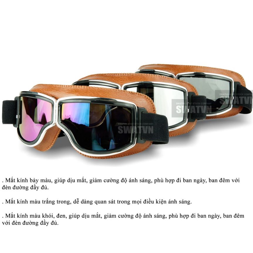 Kính Uv phi công gắn mũ bảo hiểm