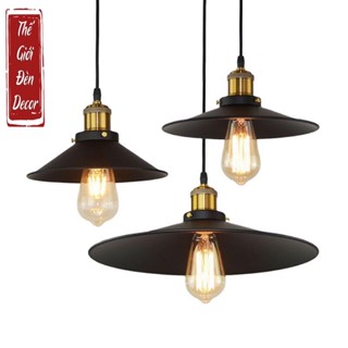 Đèn thả chao hình đĩa bay đui đồng trang trí quán cafe,sân vườn (không bóng)