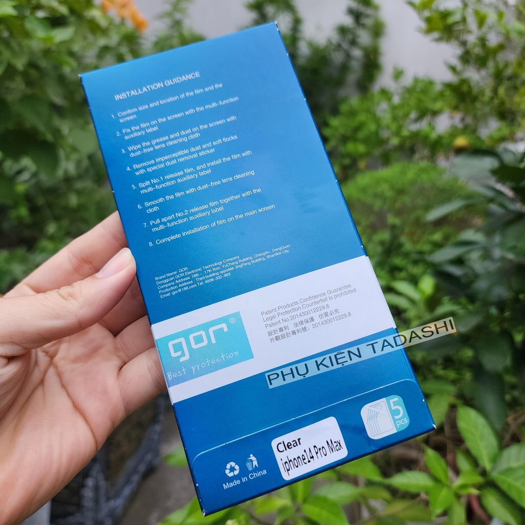 Miếng dán màn hình Gor Iphone 14 Pro Max/ 14 Pro/ 14 Cảm ứng nhạy Chống trầy xước, Hạn chế vân tay - Hãng Gor