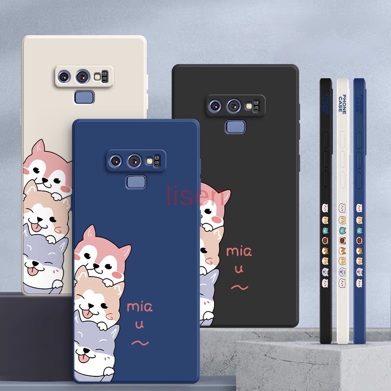 Ốp lưng samsung Note 9 Ốp Điện Thoại In Hình Chú Chó Hoạt Hình Dễ Thương Kèm Dây Đeo Cho Samsung Note 9 Note 10 Plus Note 8 Note 20 Note 20 Ultra gg