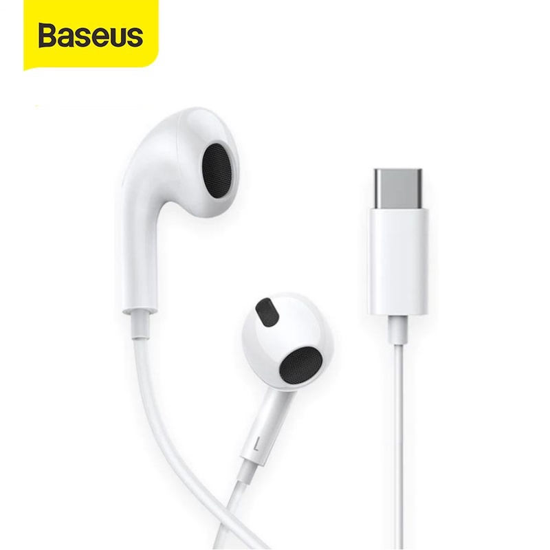 Tai nghe nhét tai có dây Baseus đầu Type c điều chỉnh âm lượng kèm micro đàm thoại cho oppo xiaomi huawei samsung ...