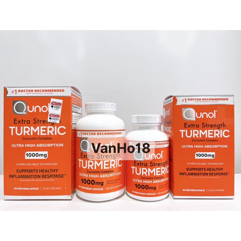 Viên uống tinh chất nghệ QUNOL Extra Strength TURMERIC Curcumin 1000mg, 1500mg