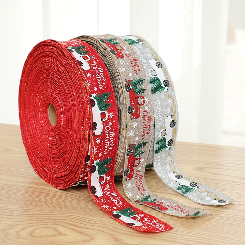 Dây Ruy Băng Thắt Nơ Giáng Sinh Trang Trí Cây Thông Noel Sáng Tạo [Đính Kèm Gai Thời Gian Đặc Biệt]