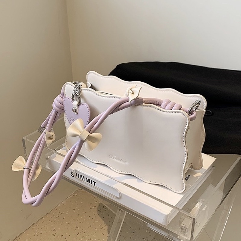 Túi Xách Đeo Vai Đính Nơ Thời Trang Mới Cho Nữ