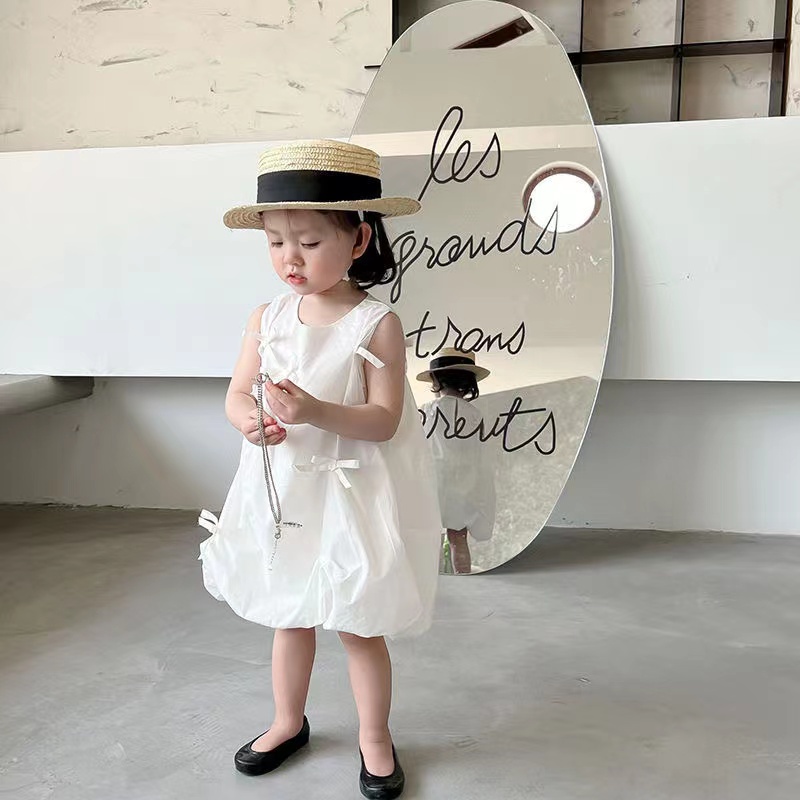 Đầm Công Chúa Mori Màu Trắng Kiểu Hàn Quốc Thời Trang Mùa Hè Hàng Mới Cho Bé Gái 2022