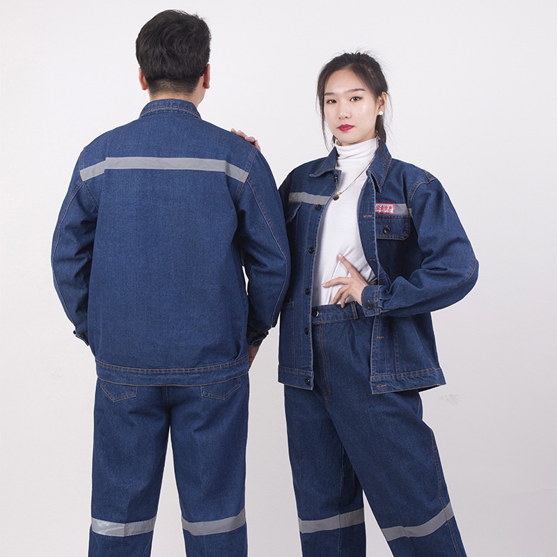 Bộ Đồ Bảo Hộ Lao Động Denim Dày Dài Tay Tùy Chỉnh Tất Cả Các Loại Thợ Hàn Nhà Máy Xưởng