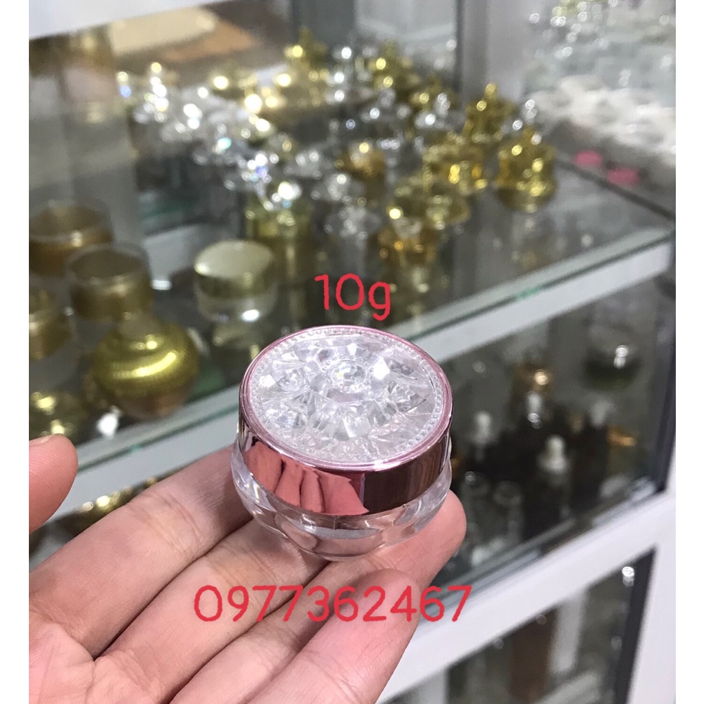 Vỏ lọ, vỏ hộp, hũ đựng mỹ phẩm kem chiết, kem ủ môi BÔNG MAI CAO CẤP 10ml