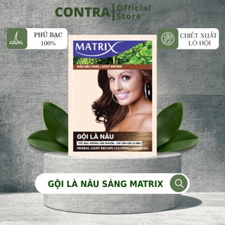Dầu gội phủ bạc tóc cấp tốc Matrix Gội là Nâu Sáng gói 30ml - Hộp 10 gói