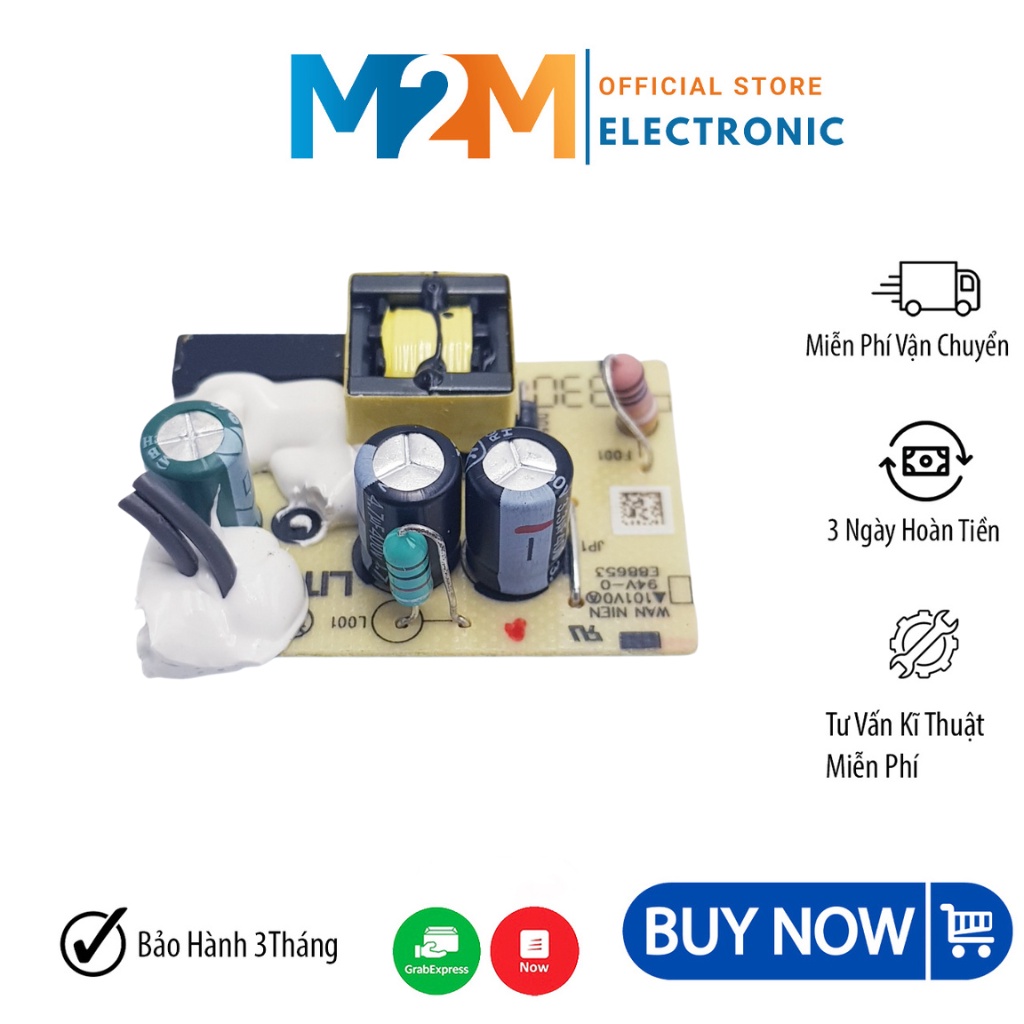 Nguồn Không Vỏ 6.5V 500mA, Mạch Chuyển Đổi 220VAC Xuống 6.5VDC 0.5A Chính Hãng Panasonic