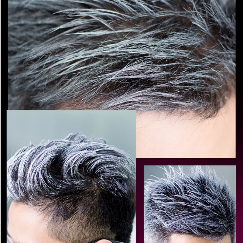 sáp vuốt tóc nam màu xám khói,thuốc nhuộm tóc  ,Sáp vuốt đổi màu tóc tạm thời 120g-[M-FLHSB]