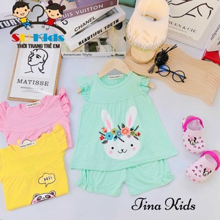 Bộ thun lạnh bé gái Cánh Tiên