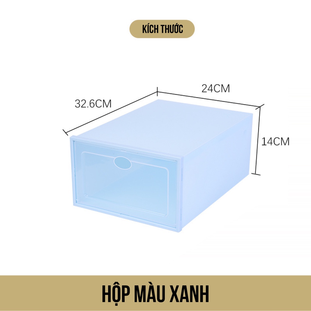 Hộp Để Đựng Giày Dép Nắp Nhựa Cứng Trong Suốt Trông Bụi tiện ích