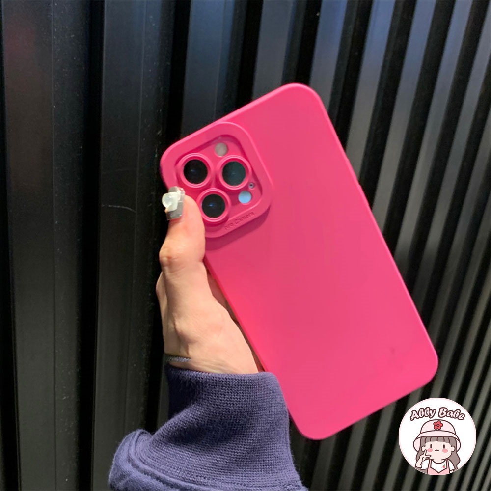 Ốp Điện Thoại TPU Mềm Mỏng Chống Mồ Hôi Màu Hồng Cho Iphone 14 Pro Max 11 7Plus 13 12 11 Pro Max X XS 12 13 XR