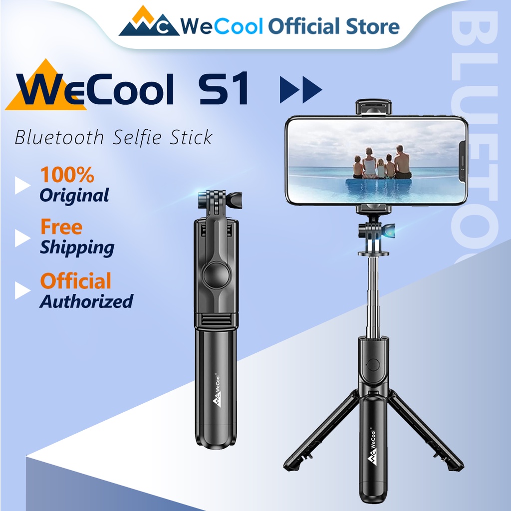Gậy chụp ảnh tự sướng WECOOL S1 bluetooth không dây kiêm giá đỡ điện thoại 3 trong 1 cho hoạt động ngoài trời