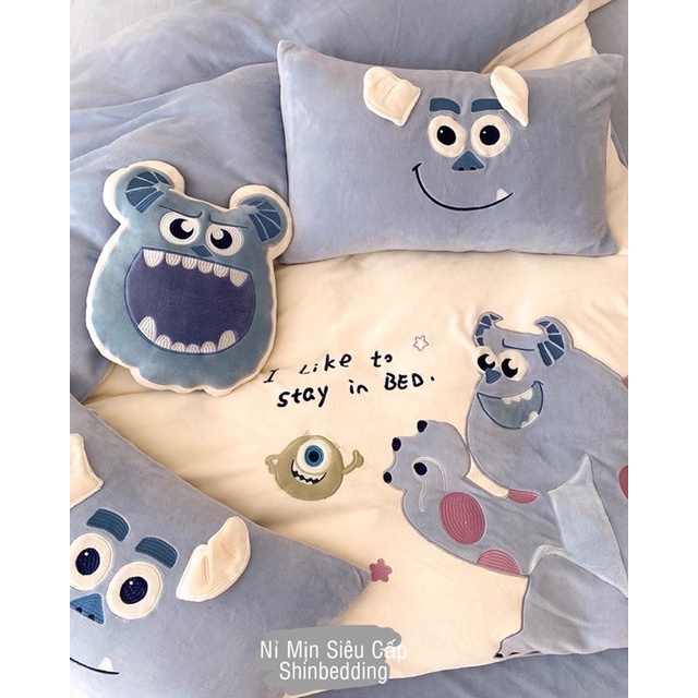 Set Bộ Vỏ Chăn Ga Gối Nỉ Nhung Mịn Siêu Cấp (shinbedding)