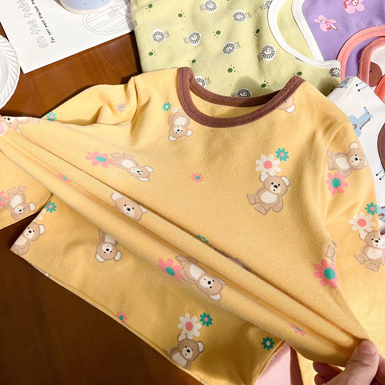 Bộ quần áo thu đông cho bé trai bé gái hãng AMBB KIDS chất liệu cotton đanh mịn dành cho bé từ 7kg đến 23kg