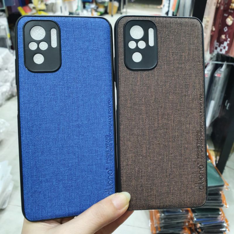 Ốp lưng Xiaomi Redmi note 10 4G/Poco M5S dẻo viền lưng vải có bảo vệ camera