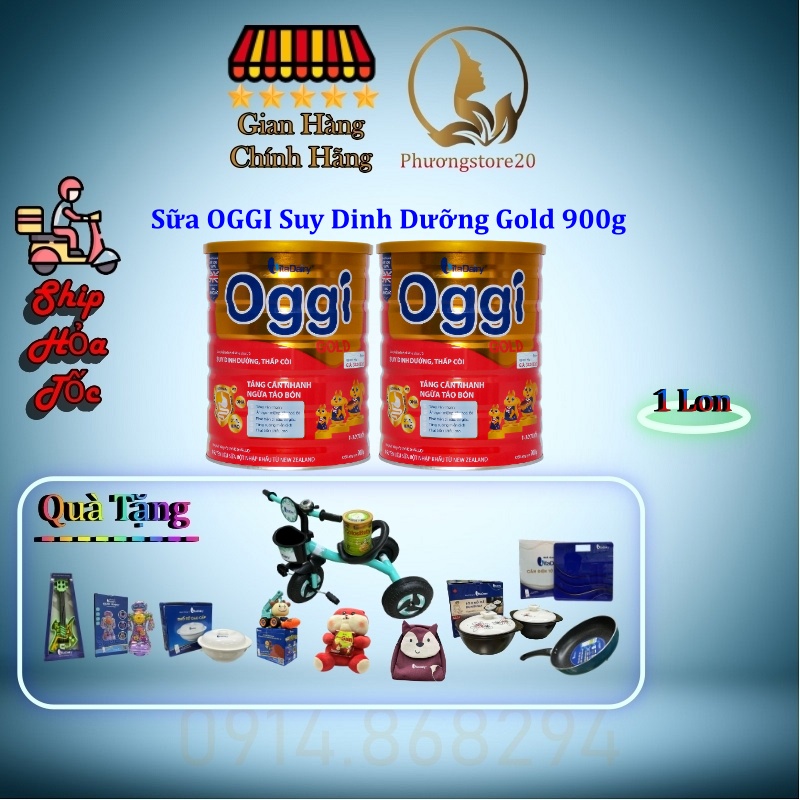 [Có Quà Tặng, Có Tích Điểm] Sữa Bột OGGI Suy Dinh Dưỡng Gold 900g (Date Mới)