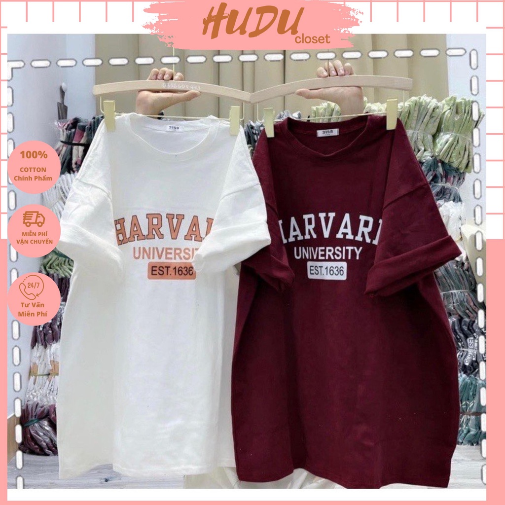 Áo Thun Tay Lỡ Cotton Khô 3158 Form Rộng Nam Nữ HARVARD