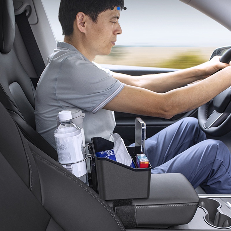 Hộp Đựng Đồ Trên Xe Hơi Gắn Bệ Tì Tay Hộp Đựng Cốc Nước Sáng Tạo Đa Chức Năng Đựng Khăn Giấy Xe Ô Tô