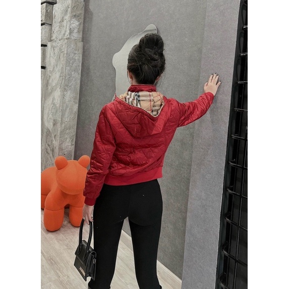 Áo phao ngắn mũ Bbr