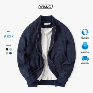 Áo Khoác Bomber Nam Trần Lông Vải Nhung Tăm Thời Trang Cao Cấp VICERO