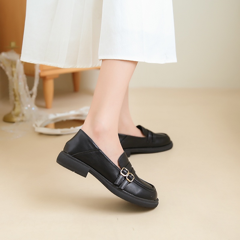 Ielgy Giày Thắt Lưng Phong Cách Anh Quốc Tiện Lợi Cho Nữ