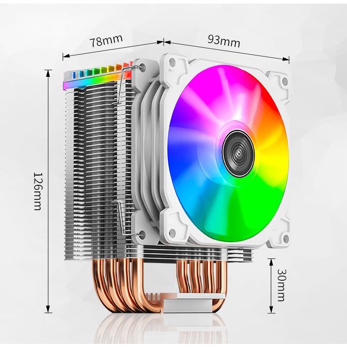 Tản Nhiệt Khí, Fan CPU Jonsbo CR1400 Màu Trắng Led ARGB - Sync Main / Sync Hub / Auto