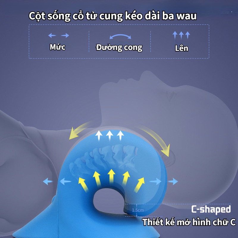 Dụng cụ massage gối cao su non chống méo đầu, kéo giãn vai cổ, nắn chỉnh cột sống cổ, mát xa giảm đau hiệu quả