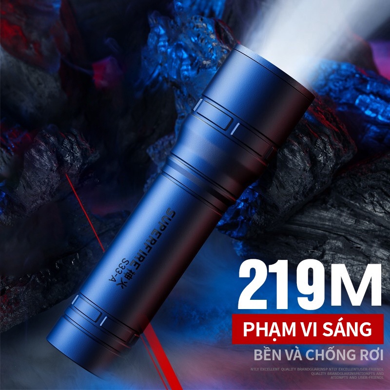 Đèn Pin Siêu Sáng SUPERFIRE S33-A LED Mini siêu sáng cầm tay đa năng tiện lợi