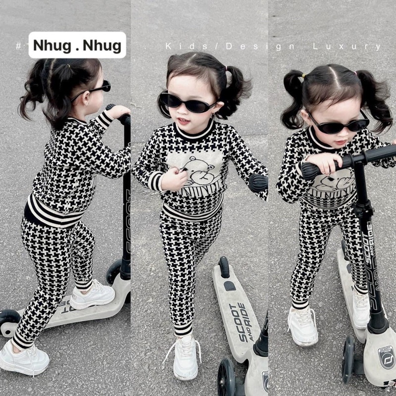 set len gấu cho bé gái hàng quảng châu