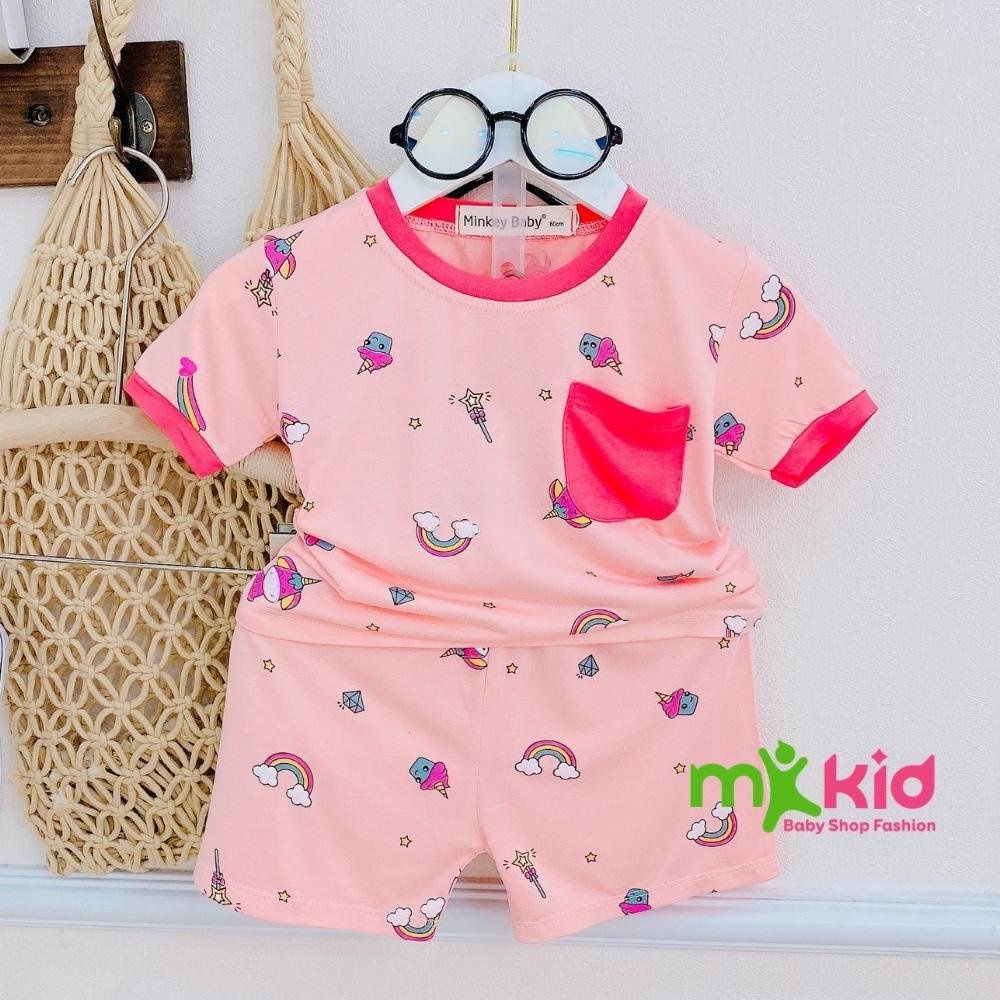 Bộ Cộc Tay Cho Bé Trai Bé Gái 6-26KG 💖FREE SHIP💖 Bộ Thun Lạnh CộcTay  siêu mềm mịn thoáng mát cho bé