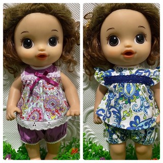 Đồ bộ , có nhiều mẫu ,dành cho bé baby alive , sizeS cao từ 27 _30cm