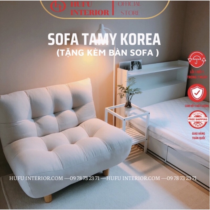 (TẶNG KÈM BÀN) SOFA TAMI, SOFA ĐƠN MINI THƯ GIÃN HUFU INTERIOR