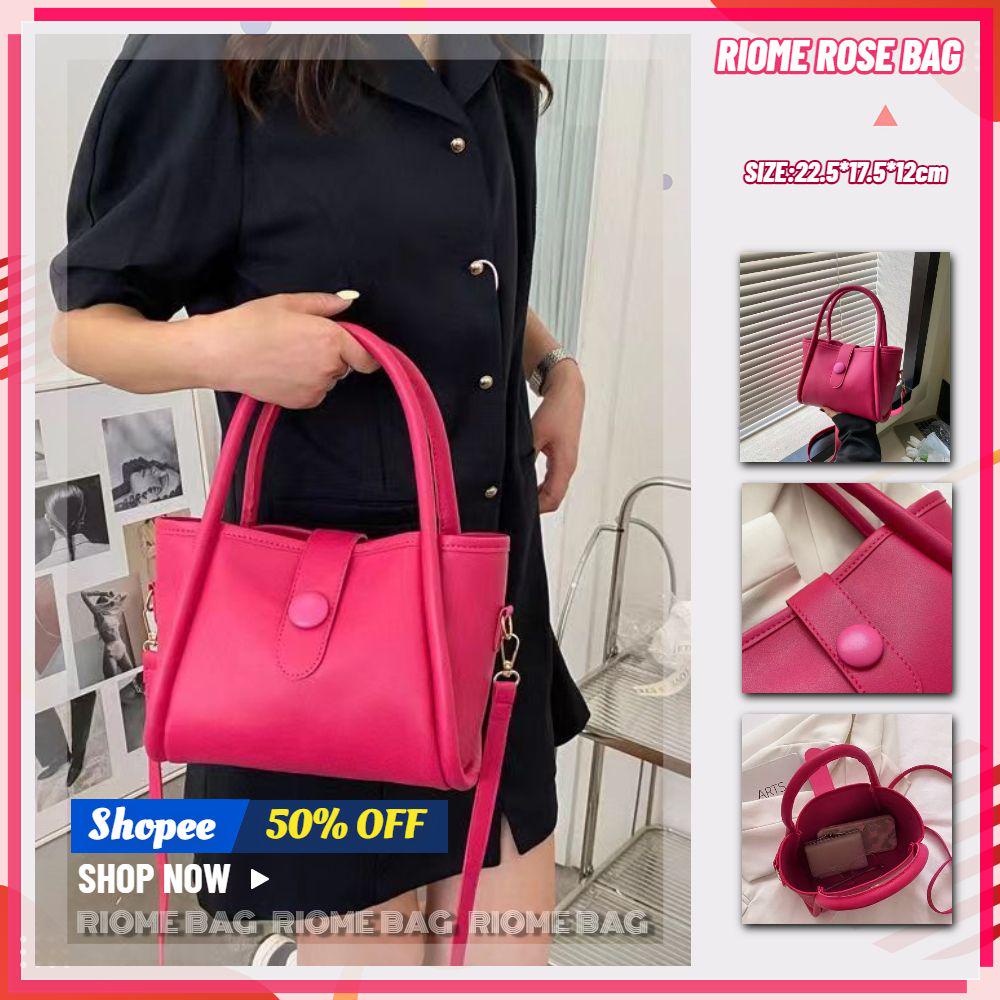 Ripome rose Túi Xách Đeo Vai Bằng Da Màu Hồng Thương Hiệu Bán Trực Tiếp Từ Nhà Máy Cho Nữ