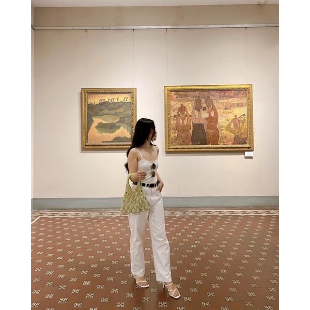 FLORENCE xanh bơ- Túi thắt thủ công