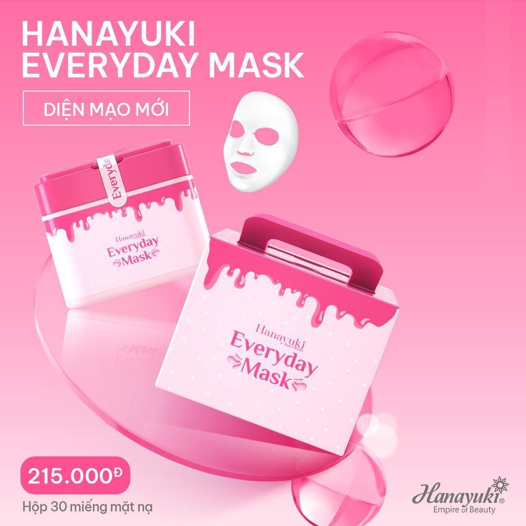 Mặt Nạ Dưỡng Da Hàng Ngày, Mặt Nạ Hanayuki Everyday Mask 30 Miếng