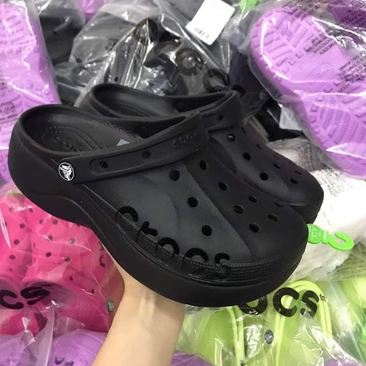 Tặng kèm jibit, Dép Sục Baya Classic 5p viền dập chữ croscc sắc nét, êm nhẹ cho nữ