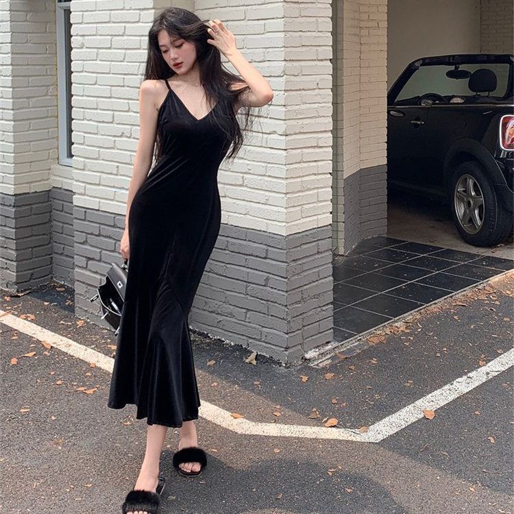 COZOK Đầm Đuôi Cá Không Tay Ôm Dáng Gợi Cảm Dành Cho Nữ