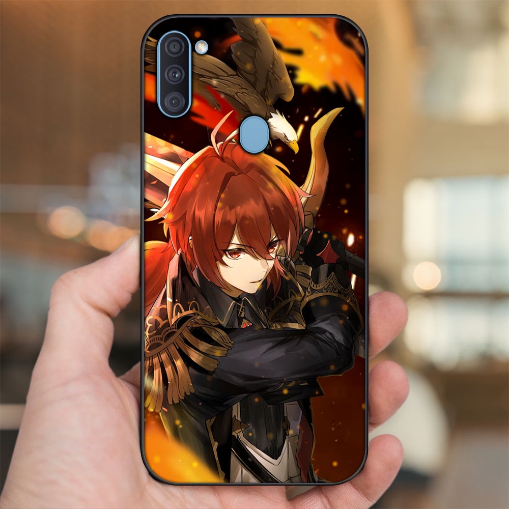 Ốp lưng Samsung A11, M11 viền đen in hình Diluc Genshin Impact