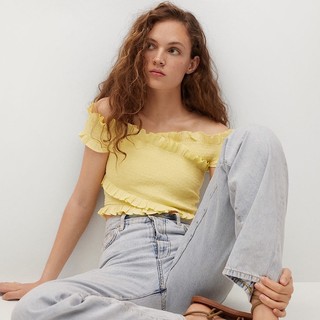 [Mango Auth] Áo Kiểu Trễ Vai Nữ Mango S